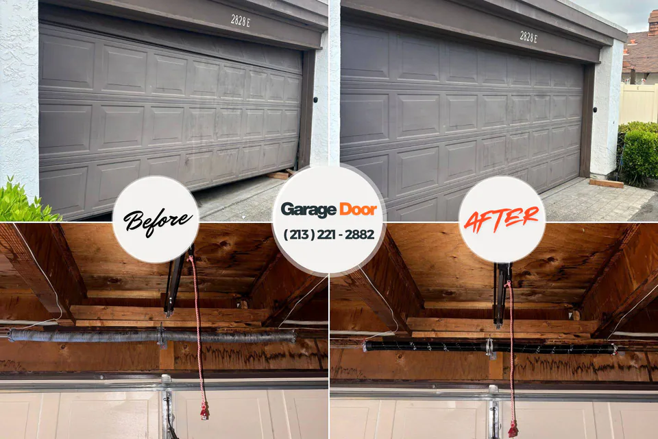 Before and after: garage door repair Kiryas Joel, NY